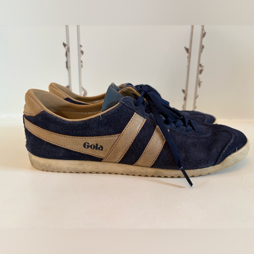 Gola Women’s Navy & Gold Suede Court Fashion Shoes size 8 - Picture 3 of 8